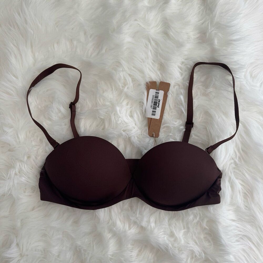 Skims Ultimate Push Up Strapless Bra Cocoa Size 32B